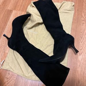 Sergio Rossi Pointy Suede Boots w/dust bag